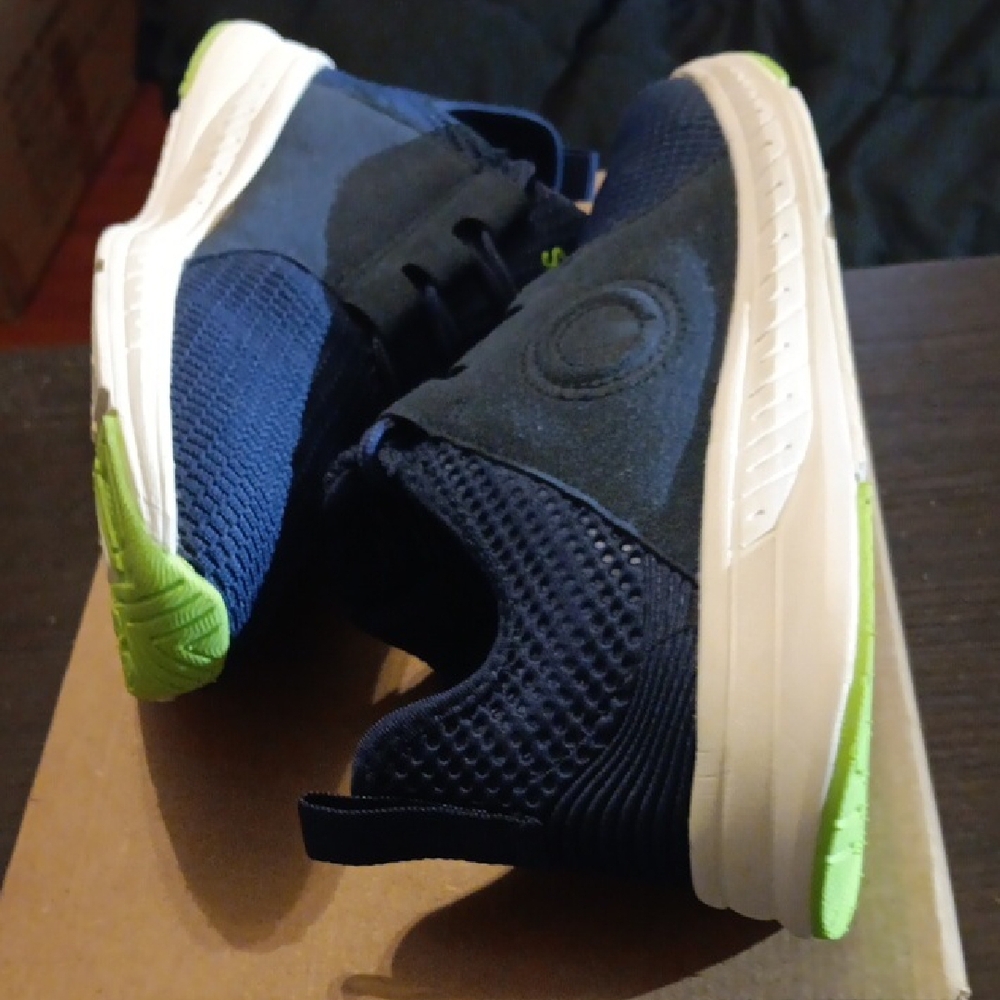 Skora Navy and Green Running Shoes Mens 8 Womens 9.5 EUC - Picture 7 of 8